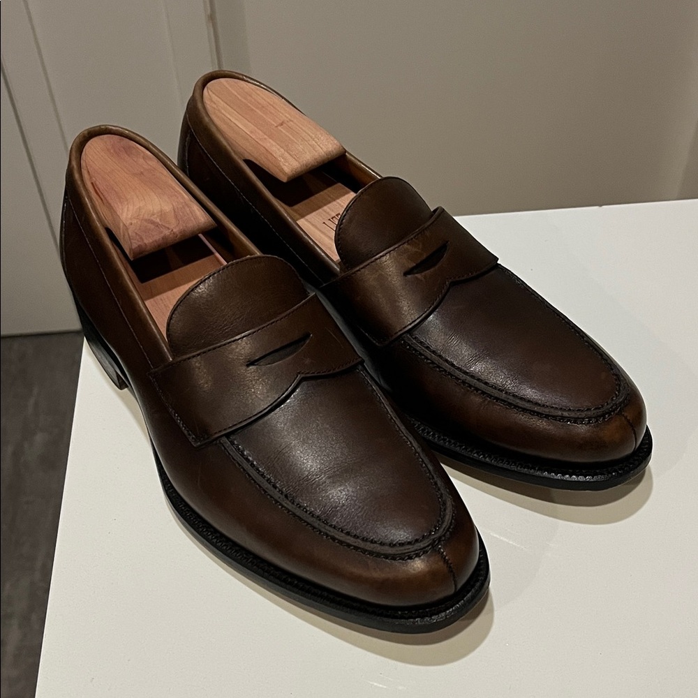 French calfskin penny loafers, made in Japan